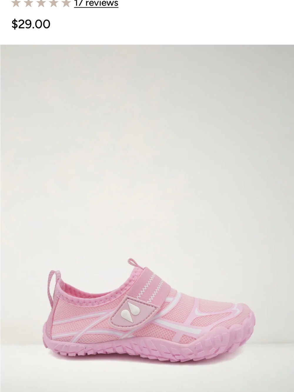 Stella Kids Lightweight Slip-On Water Shoes in Pink